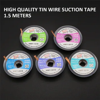 

1pcs Width 1.5mm 2.0mm 2.5mm 3mm 3.5mm Length 1.5M 1515 2015 2515 3015 Desoldering Braid Solder Remover Wick Wire Repair Tool