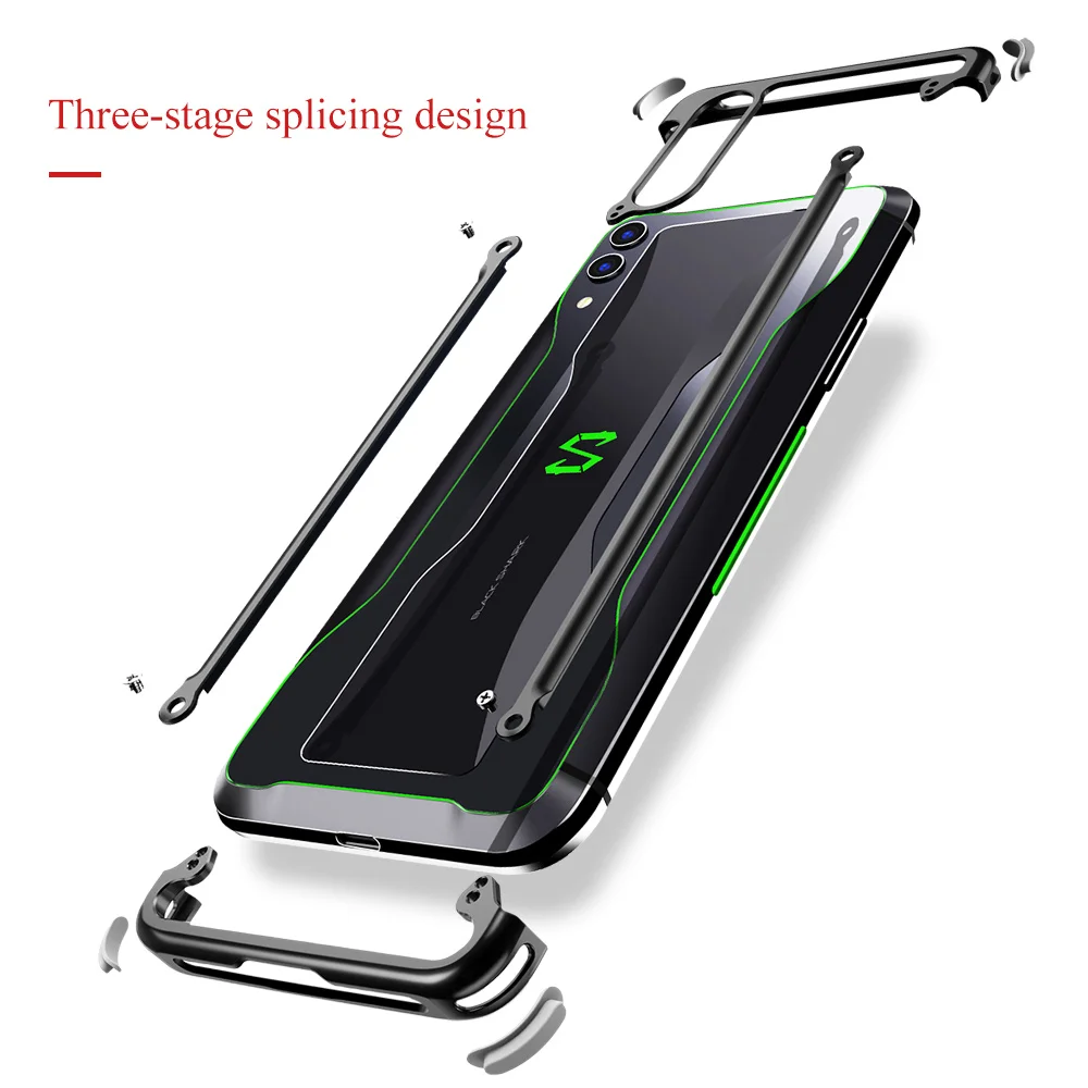OATSBASF Airbag Bumper Metal Case For Xiaomi Black shark 2 Personality Metal Bumper Case For Xiaomi Black shark 2pro OATSBASF Airbag Bumper Metal Case For Xiaomi Black shark 2 Personality Metal Bumper Case For Xiaomi Black shark 2pro