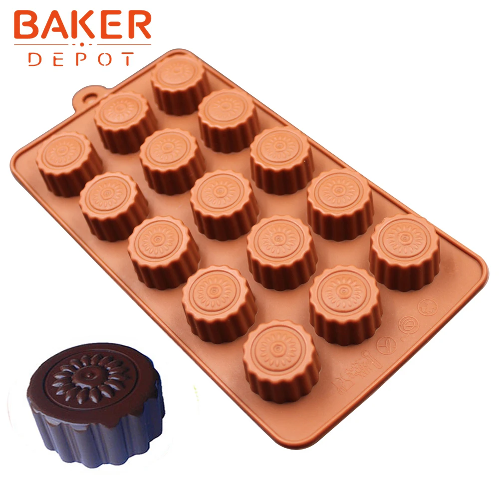 Силиконовая форма для шоколада, круглая форма для конфет, форма для шоколада, 15 отверстий, клейкий кубик льда, лоток для печенья, торта, оборудование для выпечки, сделай сам, на день рождения - Цвет: SICM-215-9