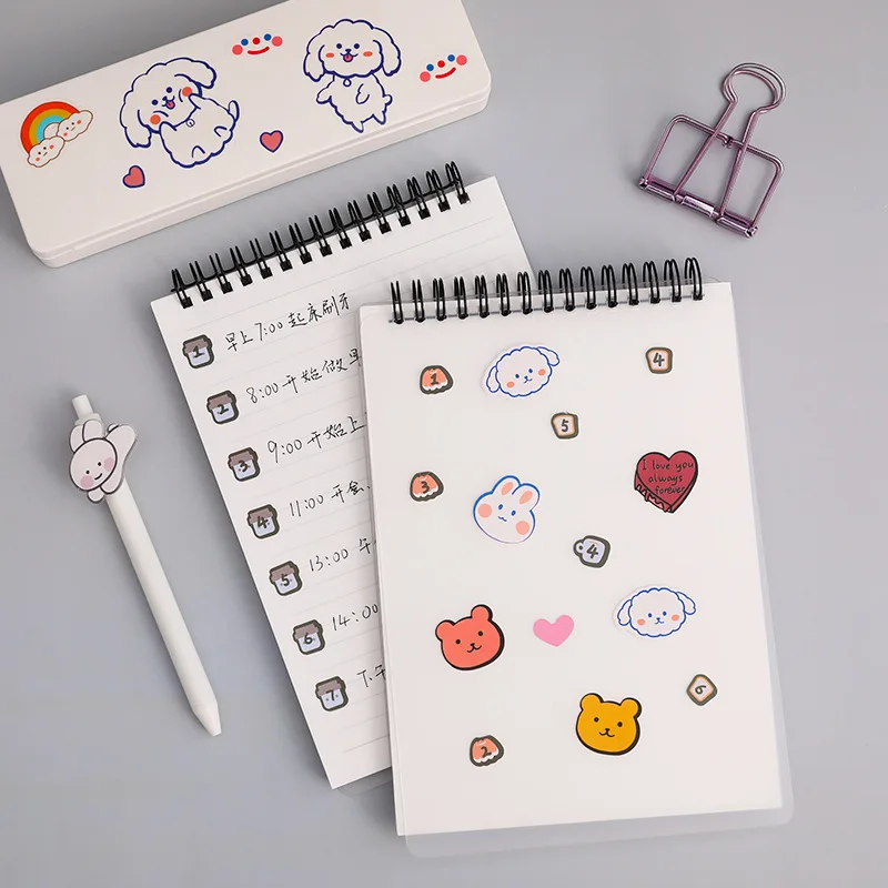 

Yilan Turn-up Coil Notebook B5 Thick Grid Notebook Simple for Student Coil Notebook Grid Notepad
