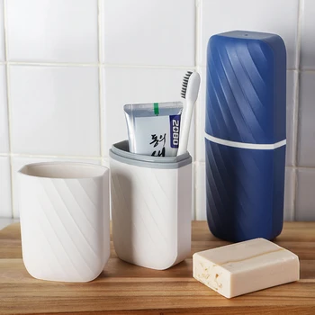 

For bathroom accessories toothbrush holder tooth brush holder case bath Travel tourism journey Toothpaste glass Box Washing Cup