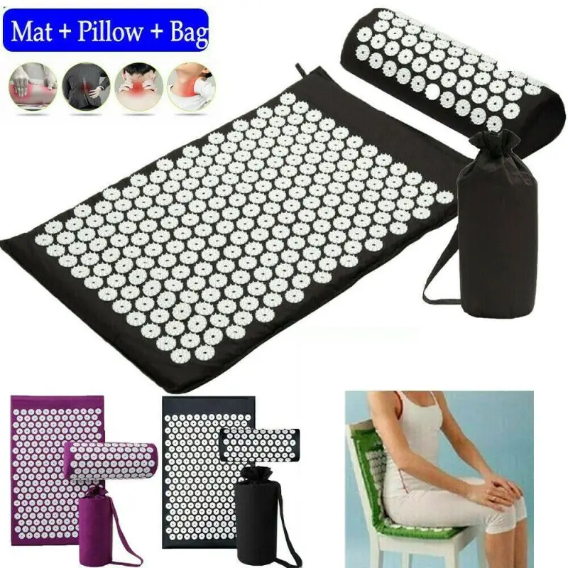 Massage Acupressure Mat Yoga Shakti Sit Lying Mats Pain Stress Soreness Relax AU
