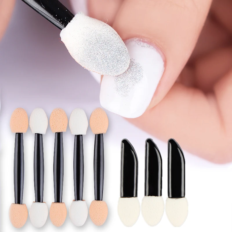 

Sponge Nail Powder Puff Brush 20Pcs 50pcs Double-ended Double-sided Eyeshadow Stick Cosmetic Makeup Manicure Nail Art Tool