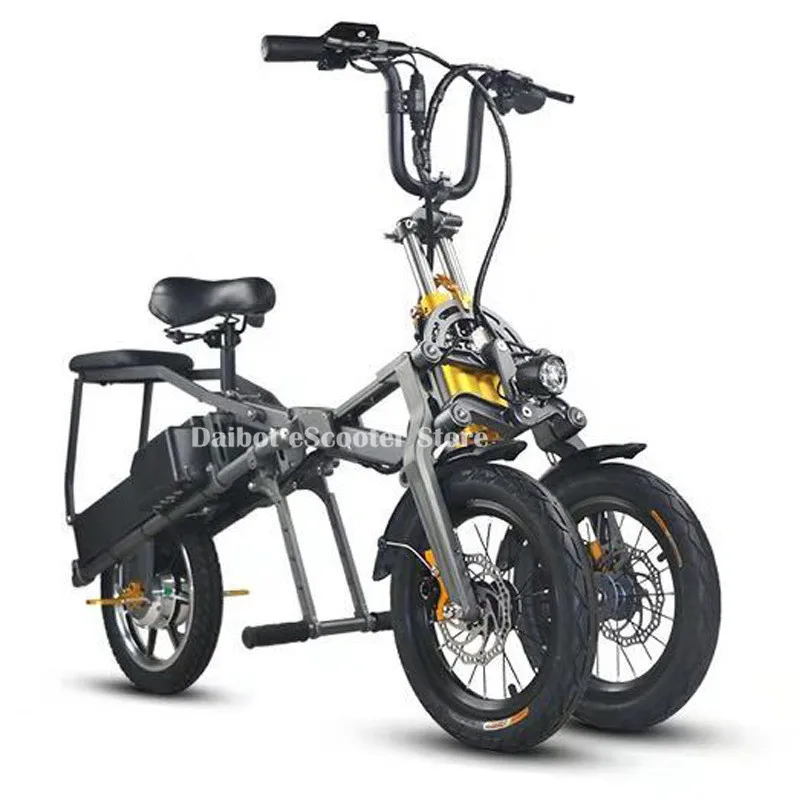 Daibot Fast Electric Scooter 3 Wheels Electric Bicycle 14 Inch 48V 350W One Button Portable Folding Electric Bike For Adults (28)