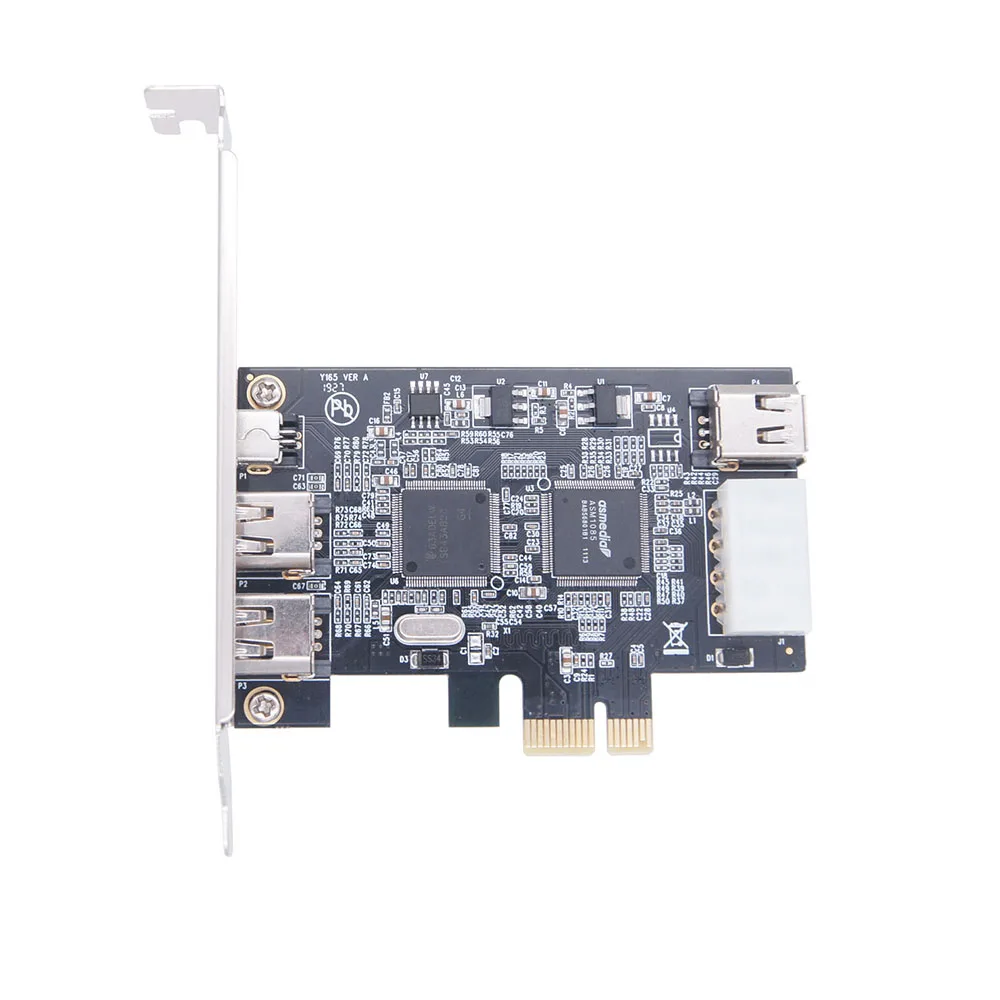 Cartão de Expansão para pc Desktop Portas 1394a Pci-e 1x para Ieee 1394 Adaptador de Vídeo dv 1x 4pin 3x 6pin Firewire Controlador - Imagem 3