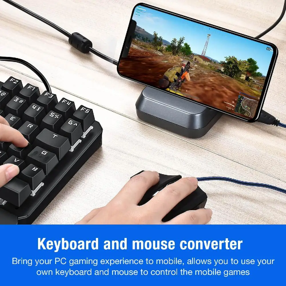  Pubg Mobile Gamepad Controller Gaming Keyboard Mouse Converter For Android IOS Phone to PC Bluetoot