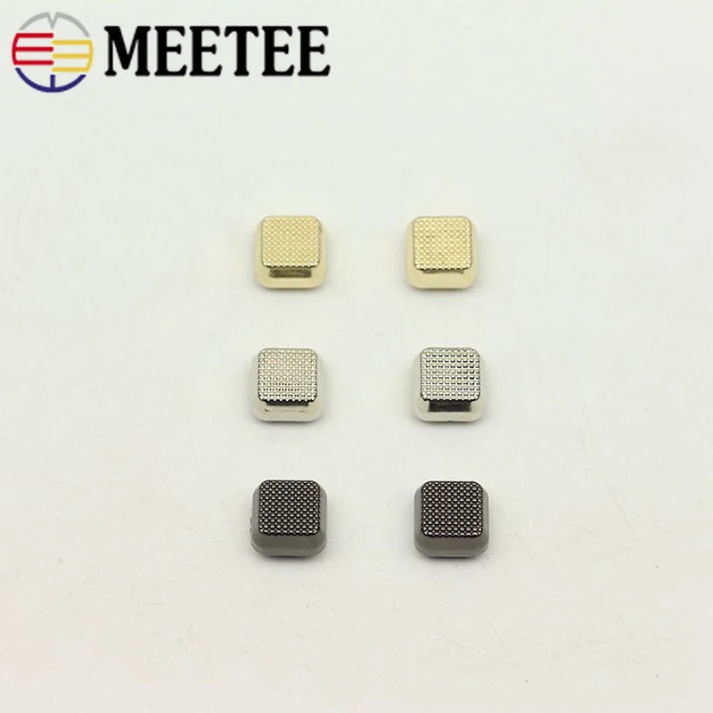 Meetee 10/30 шт. 10 мм Металлические Квадратные Заклепки для чемодана базовые винты