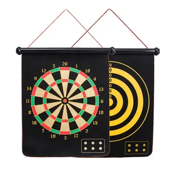 

Dartboard Roll Up With Darts Double Sided Kids Dart Board Game for Toddler Home Indoors DEC889
