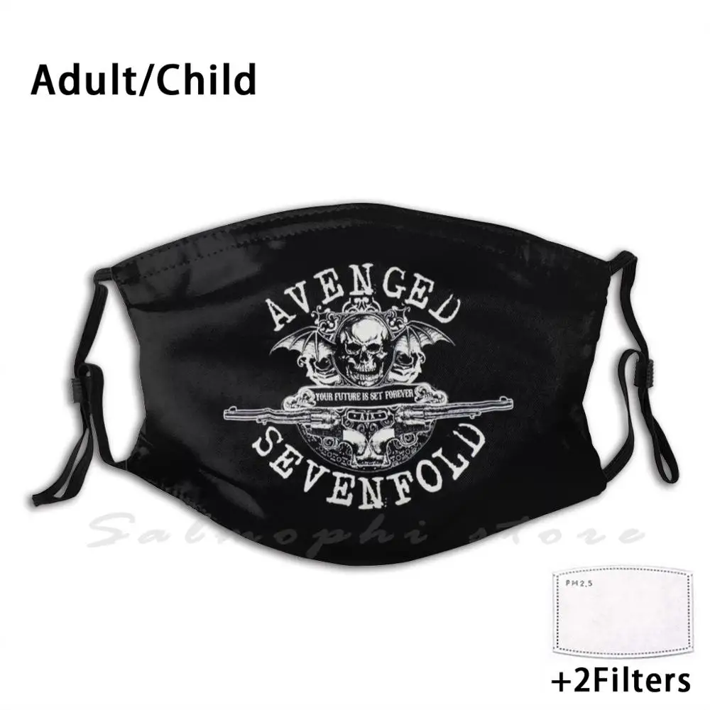Моющаяся Пылезащитная маска для рта с фильтром B Print Rock Avenged Metal Sevenfold A7X Shadow Synyster Gates