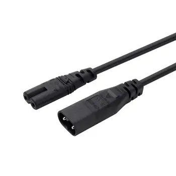 

IEC 60320 C8 Plug to C7 Receptacle Male to Female Extension Power Supply Main Adapter Cable 6ft 1.8m
