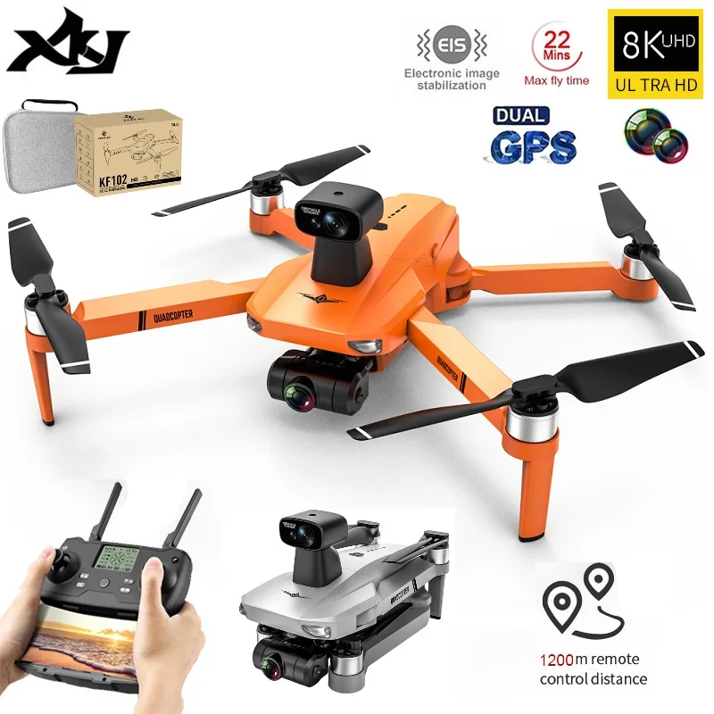 XKJ KF102 GPS Drone 8K HD Camera 2 Axis Gimbal Professional Anti Shake Aerial Photography Brushless Foldable Quadcopter 1.2km|RC Quadcopter| - AliExpress