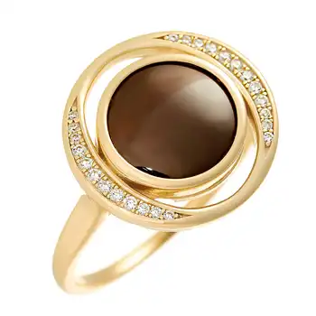 

Кольцо из серебра с керамикой и фианитами R01096