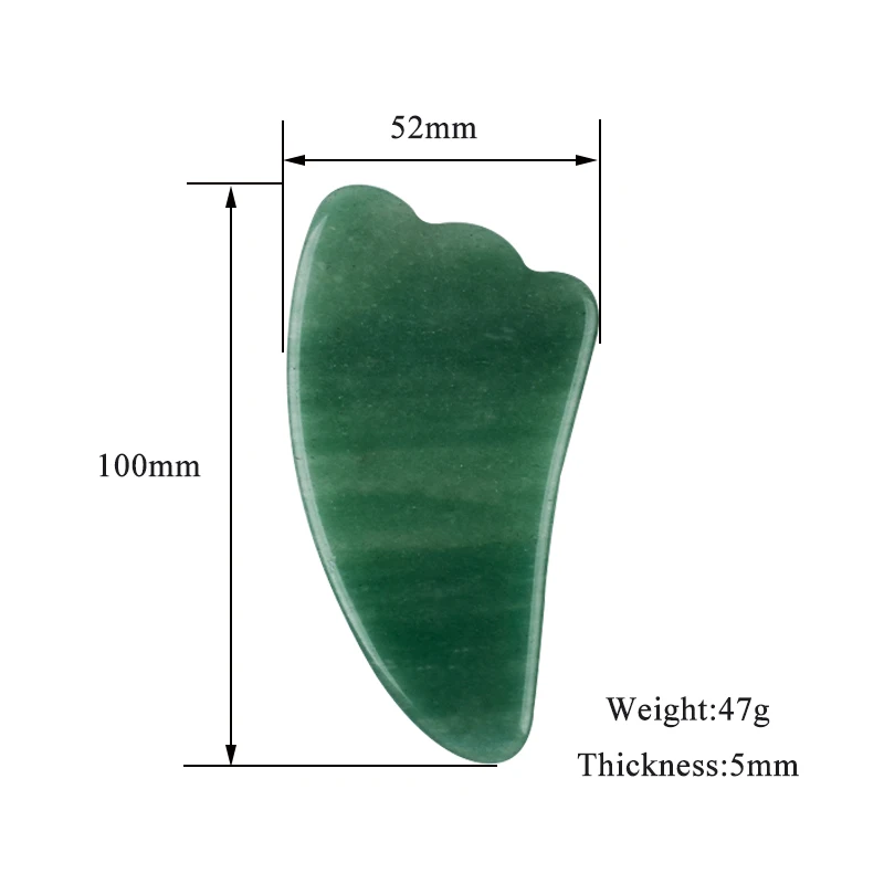 1PCS Horn shape Уход за лицом Нефритовая гуаша с царапинами зеленый массаж авантюрин набор скребок для кузова Кристалл Acupuntura гуашь Массажер для поддержания здоровья инструменты - Цвет: 1PCS Horn shape