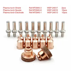 22pcs Welding Nozzles Welding Torch Plasma Kit 1.7mm Tips KP2845-3 For LC105 Tomahawk 1538 Plasma Torch Ref Soldering Supplies