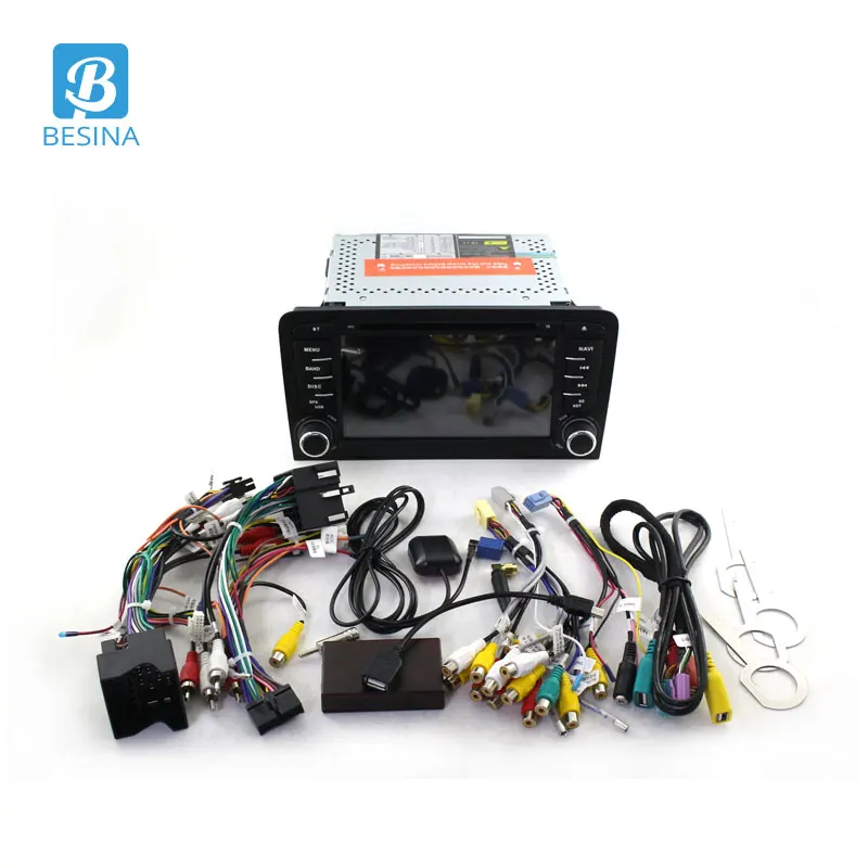 Discount Besina 2 Din Car Radio Android 9.0 Car DVD Player For AUDI A3 S3 2002-2011 GPS Navi Steering Wheel Multimedia Auto Audio Canbus Video Stereo WIFI 4G RAM 64G ROM 3