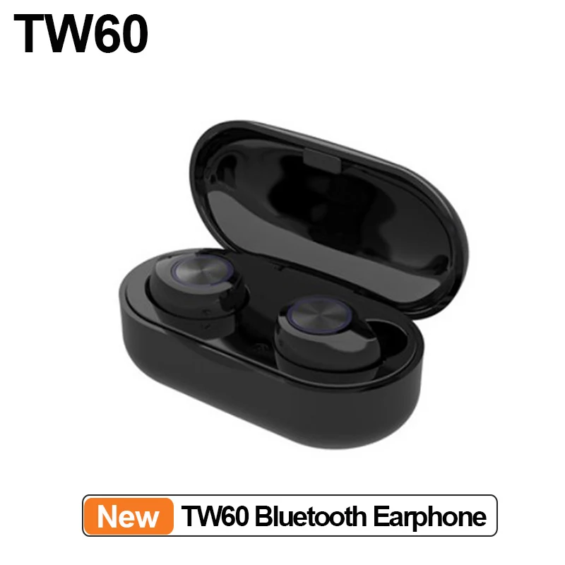 TW60 Bluetooth наушники 5 0 бинауральные беспроводные стерео спортивные портативная