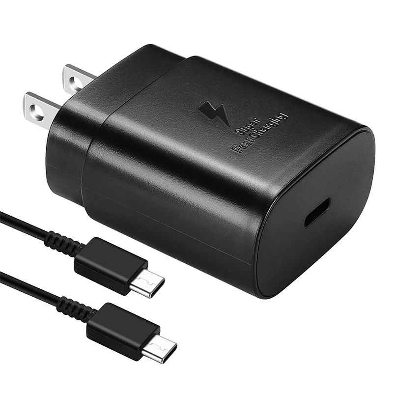 For Samsung S21 Note 20 10 A70 Super Fast Charger Cargador 25W EU Power Adapter For Galaxy Note20 S20 A90 A80 S10 5G TypeC Cable powerbank quick charge 3.0