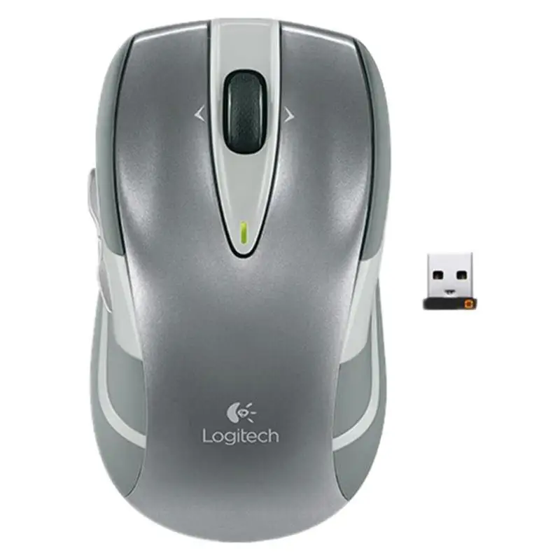 Беспроводная лазерная мышь lotech M545/M546 2,4 ГГц эргономичная оптическая игровая 1000 DPIMice для настольного ПК ноутбука - Цвет: Серый