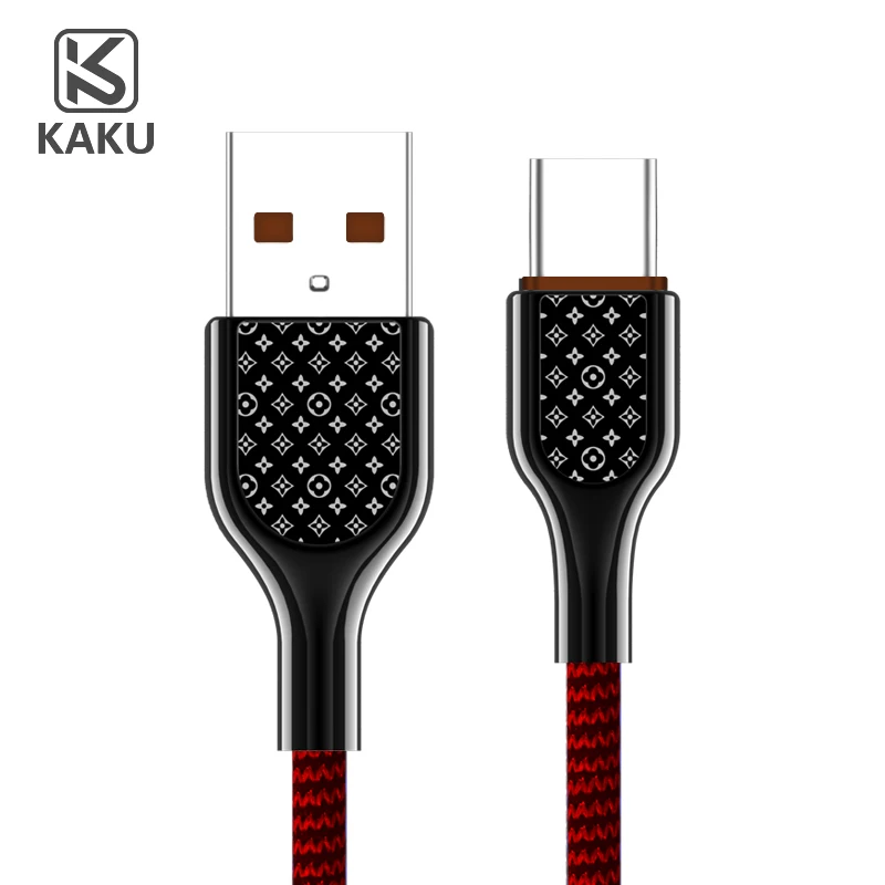 KAKU 3.2A зарядный кабель usb type c для huawei mate 20 pro, быстрый кабель для зарядки usb C, быстрая зарядка для Xiaomi USB-C, зарядное устройство - Цвет: Красный
