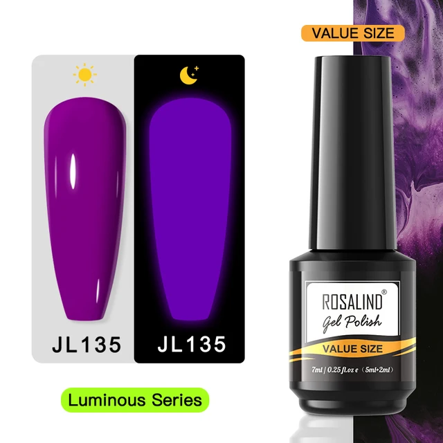 ROSALIND 7ml Gel Polish Semi Permanent Nails Gel Polish Soak Off UV LED Base Top Coat Vernis Nail Art Glitter Gel Varnish RAI-JL135
