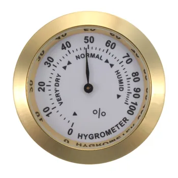 

Brass Analog Hygrometer Cigar Tobacco Humidity Gauge & Glass Lens For Humidors Smoking Humidity Sensitive Gauge