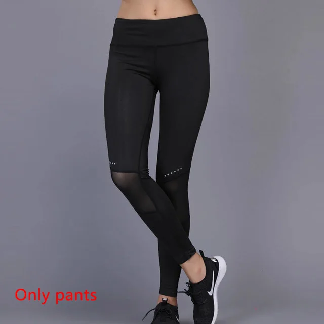 BlackPants Комплект для йоги из 2 предметов, одежда для спортзала, фитнеса, теннисная рубашка+ штаны для бега, облегающие Леггинсы для йоги и тренировок, спортивная одежда для женщин - Color: BlackPants