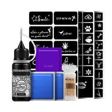 1 комплект временные тату роспись по телу набор принадлежности для макияжа натуральная Водонепроницаемая длинная временная татуировка сок чернила роспись по телу