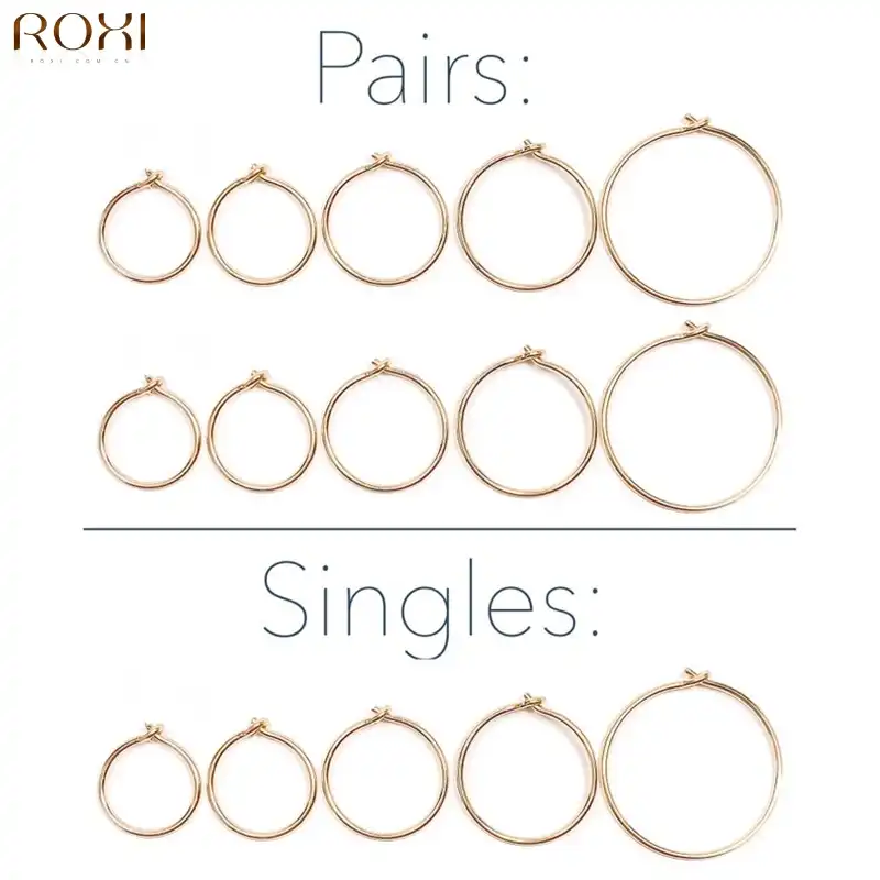 Модные 2019 простой: золото, серебро 925 пробы серебряные круглые серьги-обруч Круг Серьги в виде тонкого кольца уха кольцевые серьги ювелирных изделий Z4