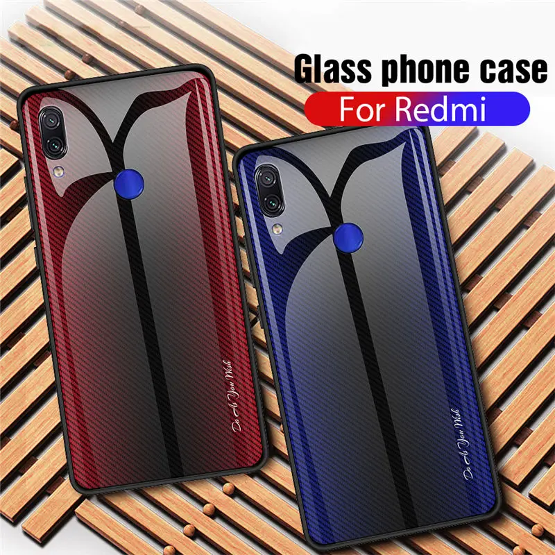 

Texture Gradient Case For Redmi Note 7 Pro Xiaomi 7 7A Redmi Note 5 6 Pro Tempered Glass Cover For Xiaomi K20 Pro Xiaomi 9 CC9 E