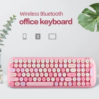 

mofii mofi Wireless Bluetooth Keyboard Mobile Phone Tablet Bluetooth Keyboard Mouse Girl Pink Keyboard