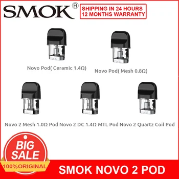 

3Pcs/Pack New SMOK Novo 2 Pod Cartridge 2ML Mesh 1.0ohm DC 1.4ohm MTL Coil Pod Support E Cigarette NOVO 2 Vape kit