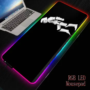 

Mairuige Star War Colorful Gaming RGB LED Light Mouse Mat Rubber Computer Soft pad Illumination Pad Keyboard Desk