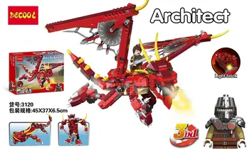 

Decool 3120 Red dragon 486PCS 3D DIY Figures toys for children educational building blocks Birthday Gifts Christmas