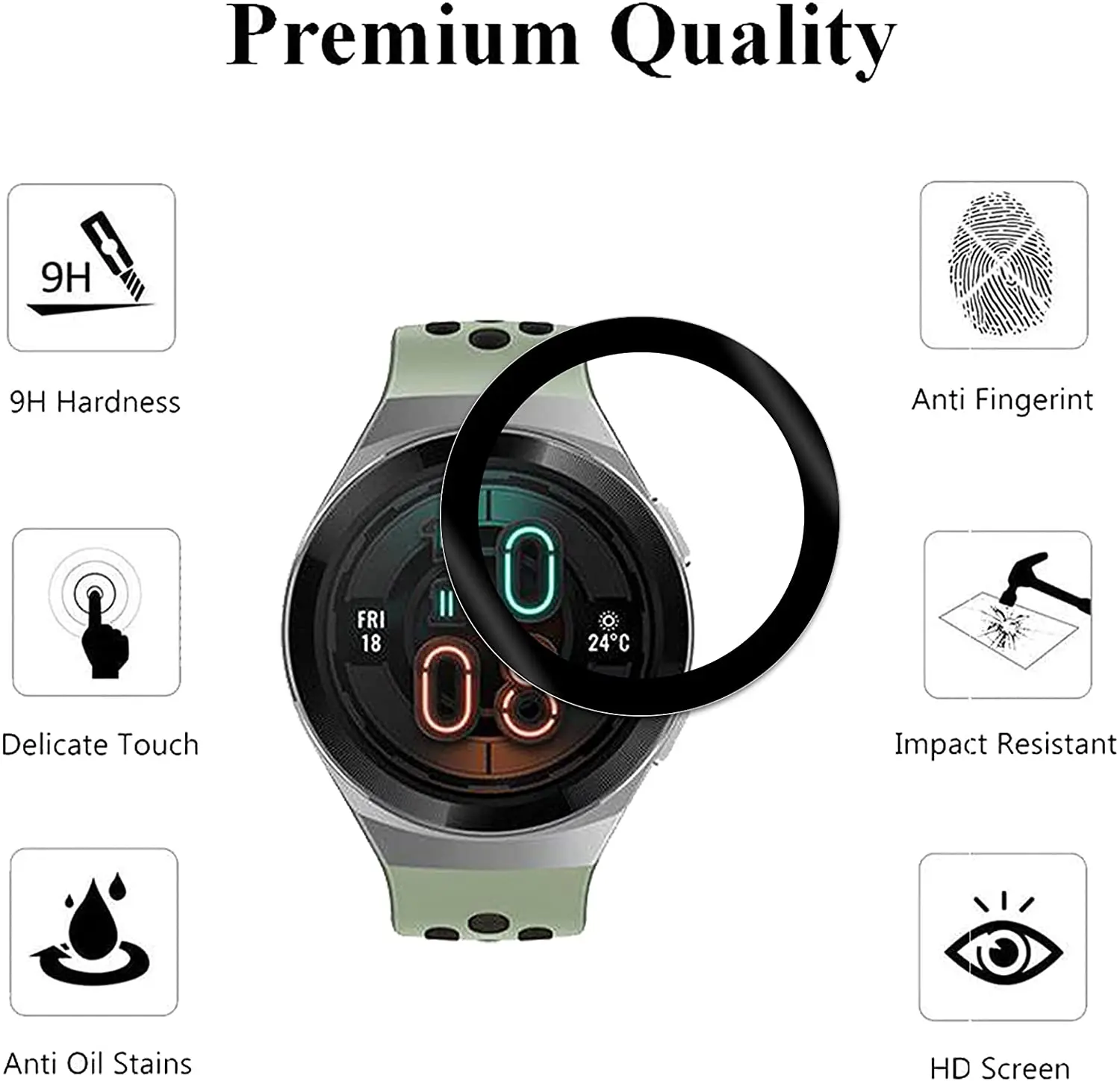 

Защитная пленка для Huawei Watch GT 2e, Защитная пленка для экрана, полностью Прозрачная мягкая накладка из ТПУ, 3D волокно, гибкая, не стекло
