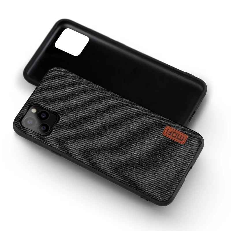 black Чехол для iPhone 11 pro max, чехол, противоударный, MOFi,, для iPhone11, ткань, силикон, capas, apple 11 pro, задний Чехол - Цвет: black