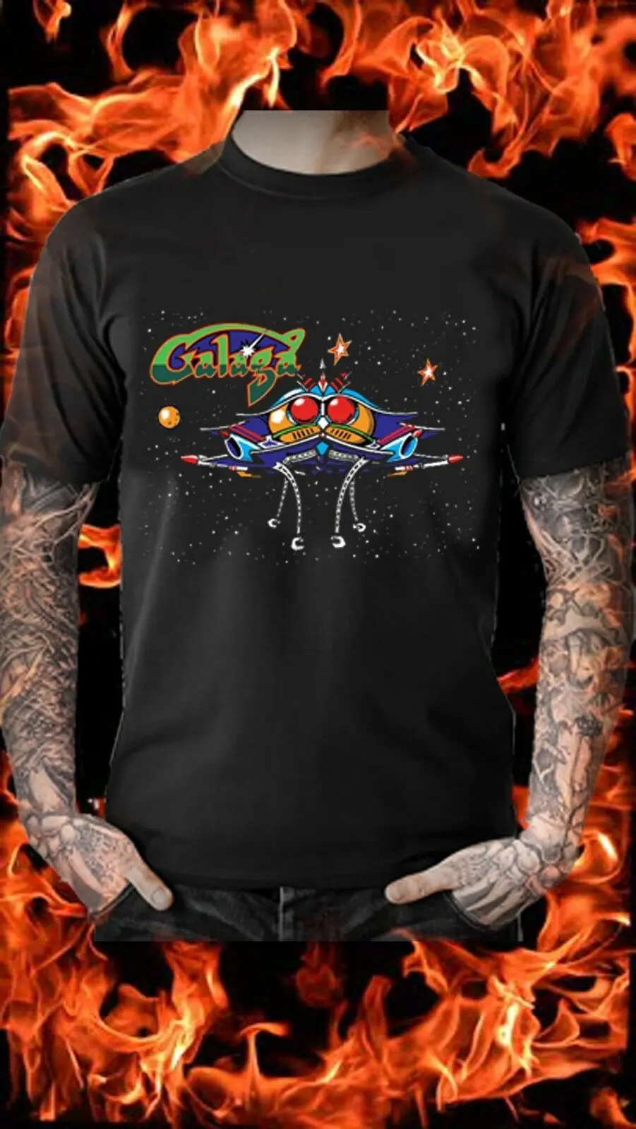 

GALAGA ARCADE CLASSIC VIDEO GAME Retro VINTAGE UNISEX TSHIRT New 2019 Funny
