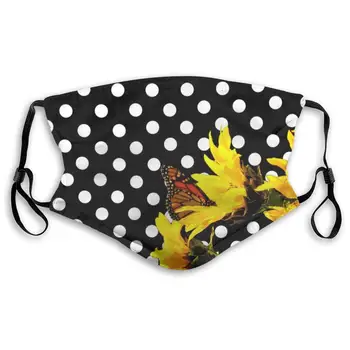 

Fillter Face Cloth for Men Monarch Sunflower Warm Windproof Mouth Anti Dust Ear Loops for Running Double Protection