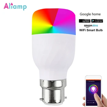 

Wifi Smart Led Light Bulb B22 Bayonet Lamp Dimmable RGB Warm Cool White Voice Remote Control by Alexa Google Home Assistant