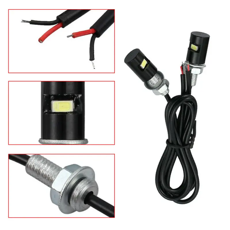 4 шт. мото авто номерной знак светодиодный лампа на болтах огни винт в сборе запасные части