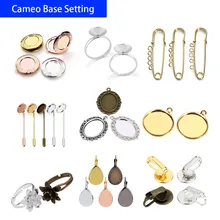 

10pcs Metal Blank Tray Base Mixed Jewelry Findings Pendant Bracelet Accessory Cameo Base Setting DIY Handmade Jewelry Making