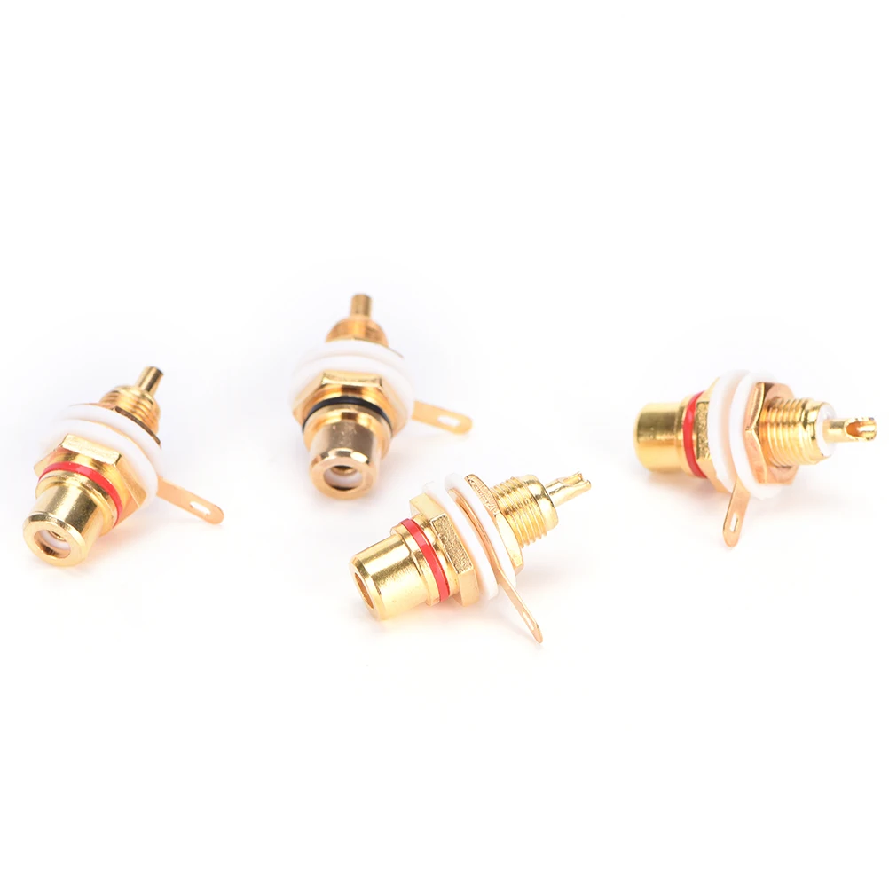 10 шт. позолоченные аудиоразъёмы с гнездом RCA | Компьютеры и офис