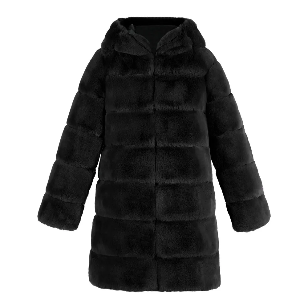 Пальто из искусственного меха, женские толстовки с имитацией меха, пальто на осень и зиму, модное женское теплое пальто средней длины, пальто из искусственного лисьего меха 10,28