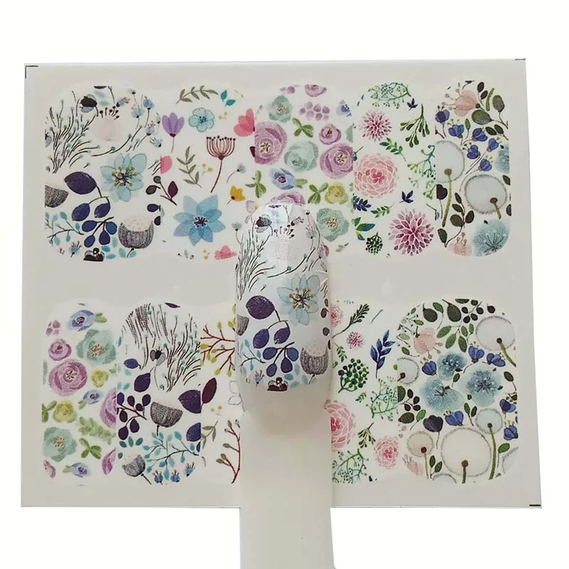 

Stickers For Nails Nail Sticker Flower DIY Manicure Slider Embossed Adhesive Nail Art Tips Decorations Decals A21/A22/A23/A24