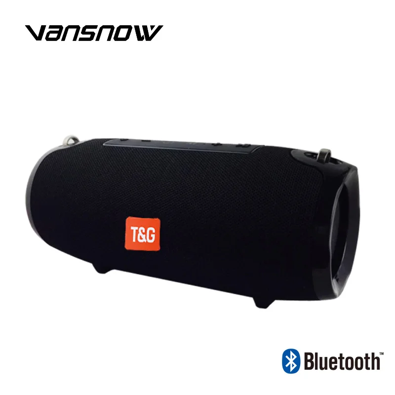 

40W Full-Range Bluetooth Speaker TG118 Portable Outdoor Waterproof Column Loudspeaker Box Support TF Card FM Radio Aux Input