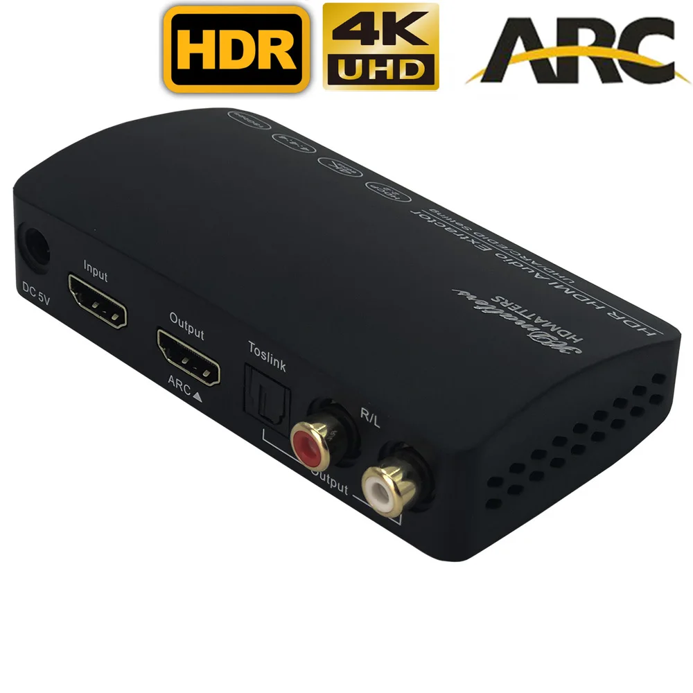UHD HDMI 2 0 аудио экстрактор сплиттер to Toslink 5.1CH Аудио конвертер 4K 60 Гц HDCP HDR для PS4