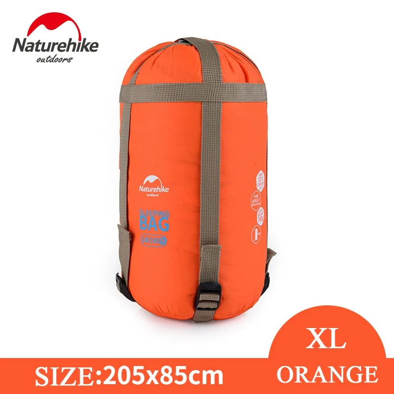 Naturehike 1-2 человека спальный мешок конверт Тип сплайсинга портативный открытый сверхлегкий спальный мешок весна осень Кемпинг Туризм - Цвет: orange XL