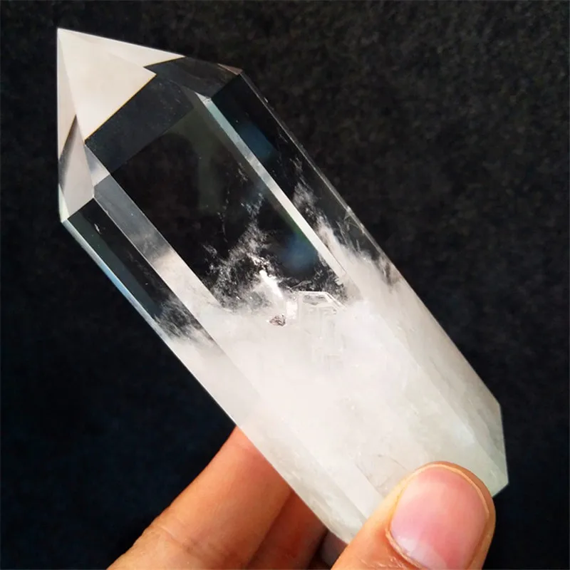 D22 238g 103mm Натуральный прозрачный кварцевый Кристал острый feng shui камень Исцеление кристаллические палочки энергия чакры - Цвет: D22 238g 103mm