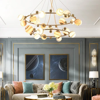 

Modern ceiling chandeliers living earth chandelier lighting dining Milk white glass / colored glass chandelier Fixtures bedroom