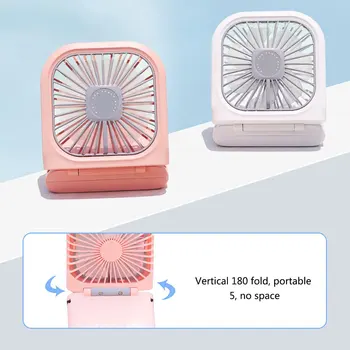 

Folding Hanging Neck Fan Desktop Usb Mute Charging Mini Blower Student Travel Portable Lazy Hand-Held Ventilator