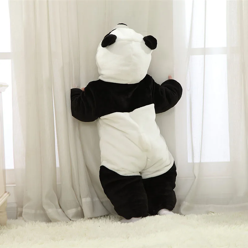 Baby Thicken Cotton Panda Kigurumi Pajamas Clothing Newborn Infant Romper Onesie Animal Anime Costume Hooded Winter Jumpsuit